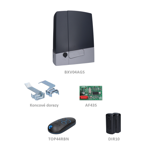 CAME BXV 4 SAFE ATOMO sada pre posuvnú bránu do 400kg, 1x BXV04AGS (24V, 170W, 350N) 1x ZBX7N, 1x AF43S, 1x TOP44RBN, 1 pár DIR10